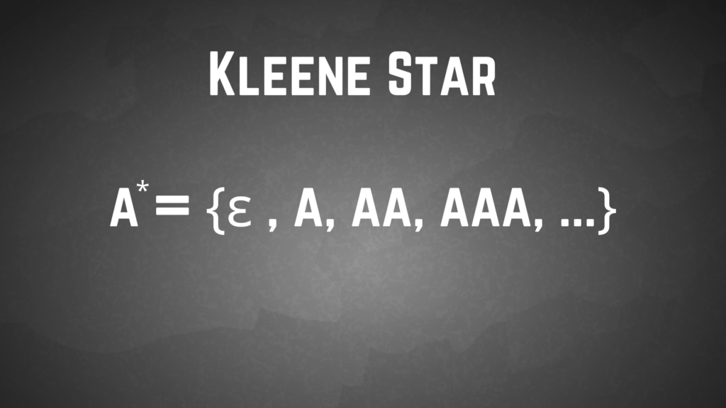 Kleene Star RE
